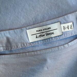 & Other Stories Pale Blue Cotton Blouse